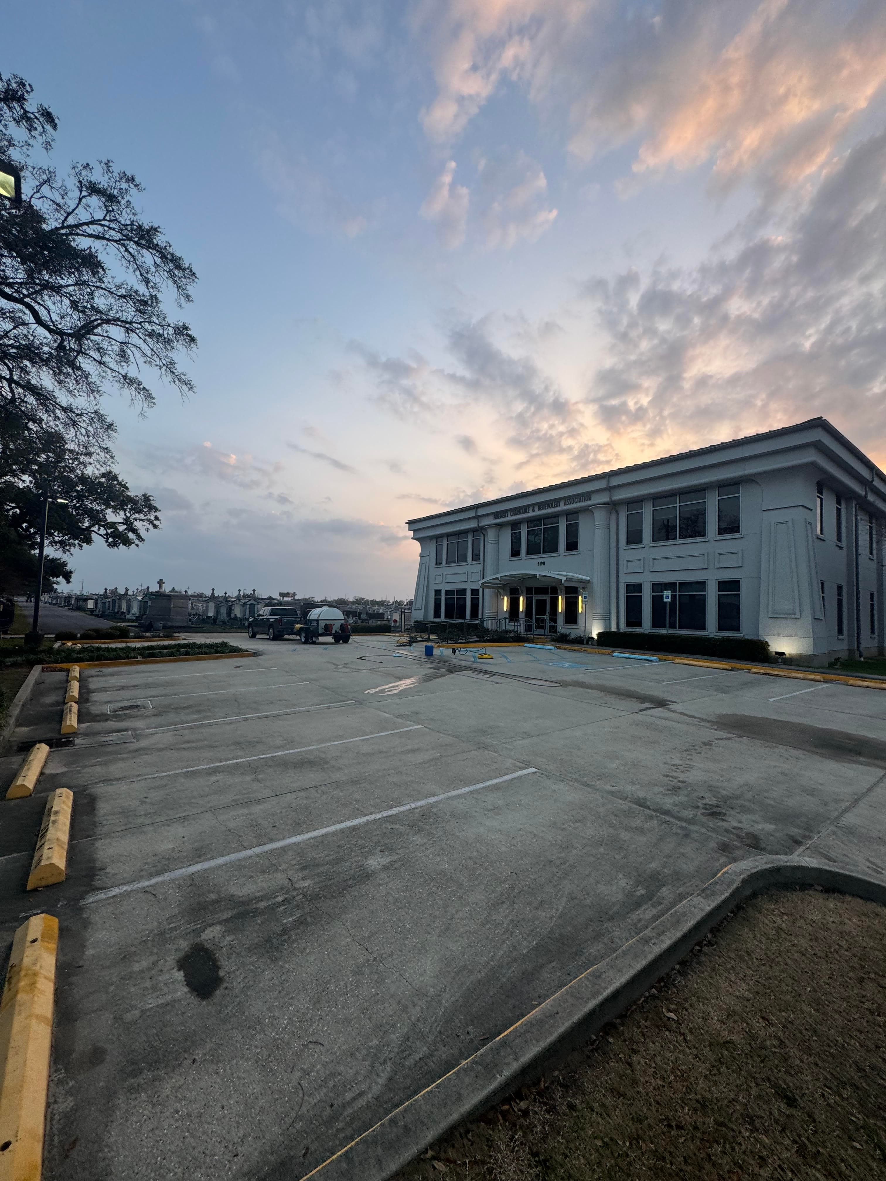 Parking Lot Renewal before cleaning