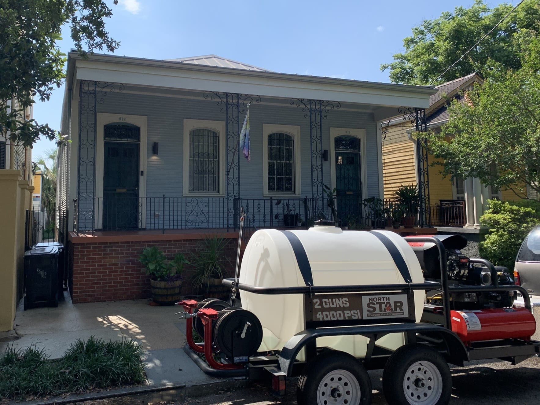 Sparky's Pressure Washing team at work in New Orleans